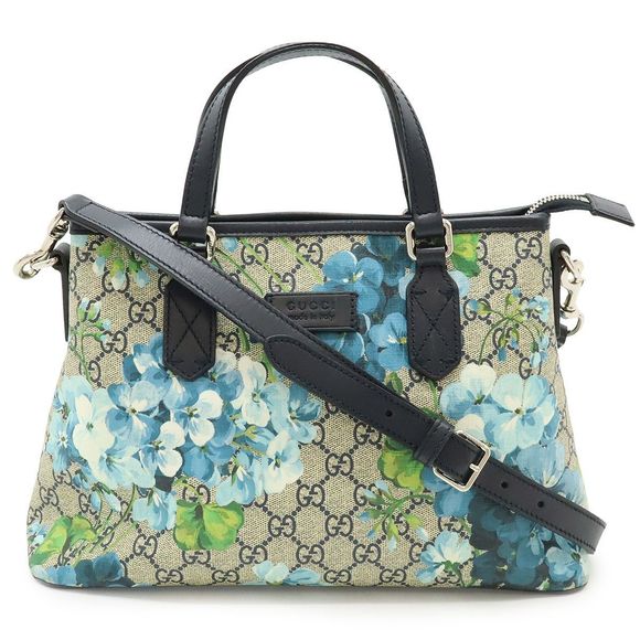 Gucci Gucci GG Blooms Handbag Tote Bag 2WAY Shoulder Bag Diagonal PVC Leather - Picture 1 of 9